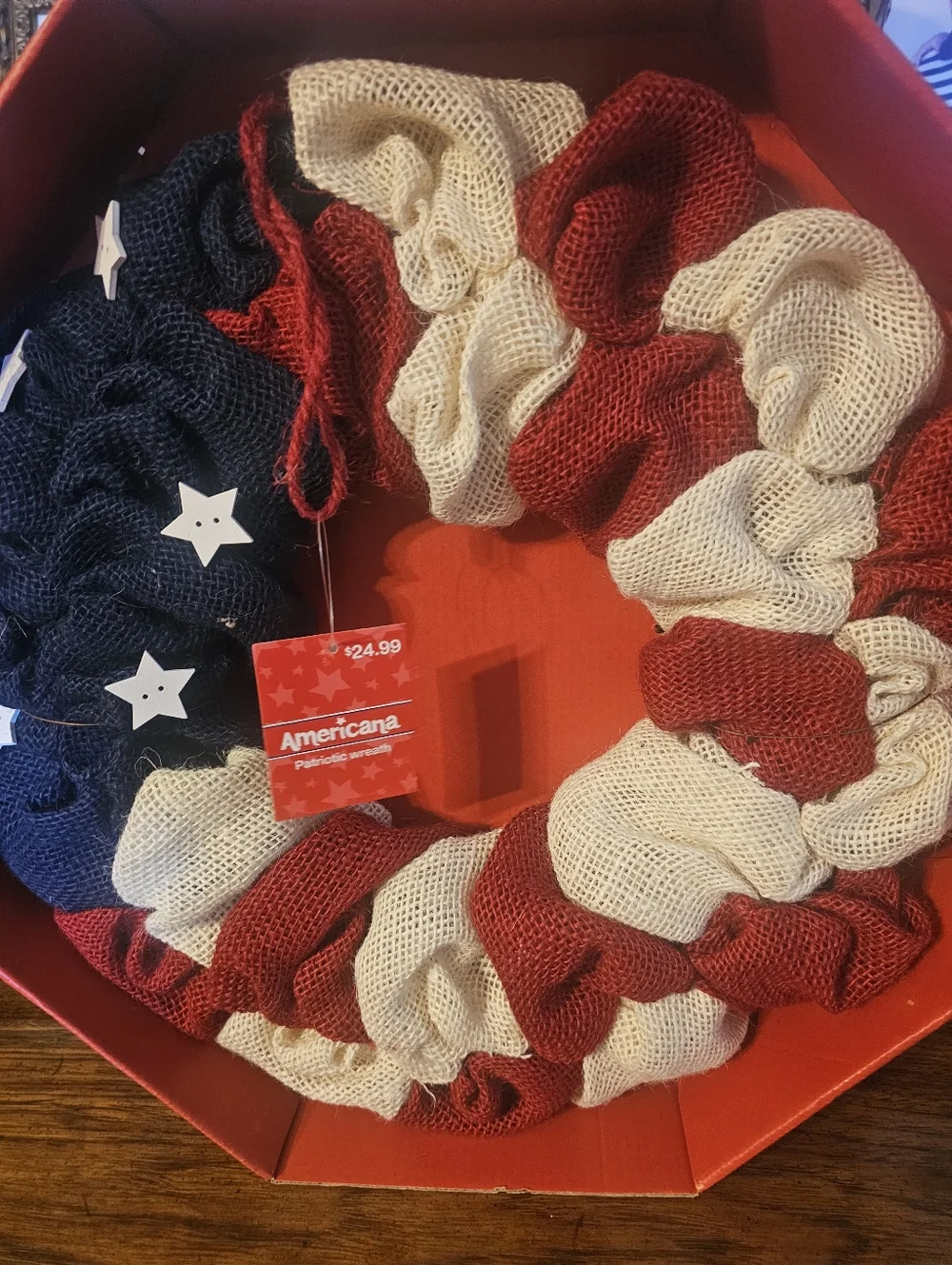 (2) 4th Of July NEW! Lovely Americana Patriotic Red, White & Blue- 2 Wreathes
